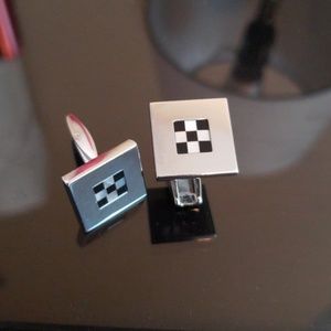 Steel, Pearl & Onyx Cufflinks